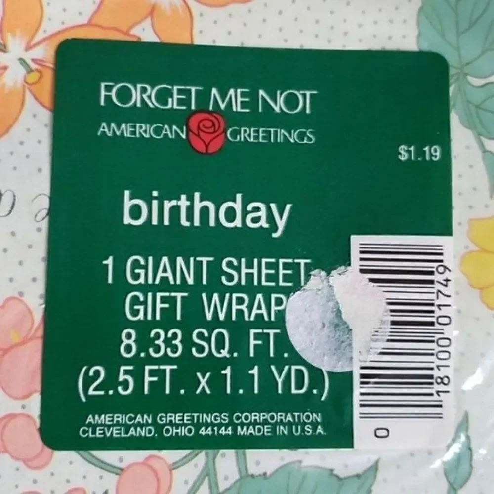 Vintage Springtime Floral Gift Wrap American Greetings